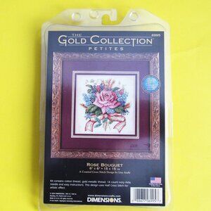 The Gold Collection Petites counted cross stitch kit ROSE Bouquet